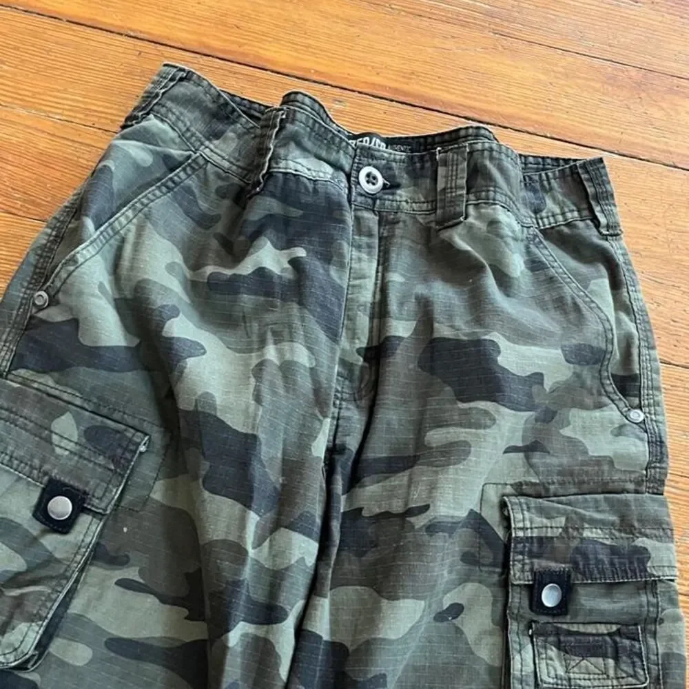 Lazer Men's Green and Khaki Shorts